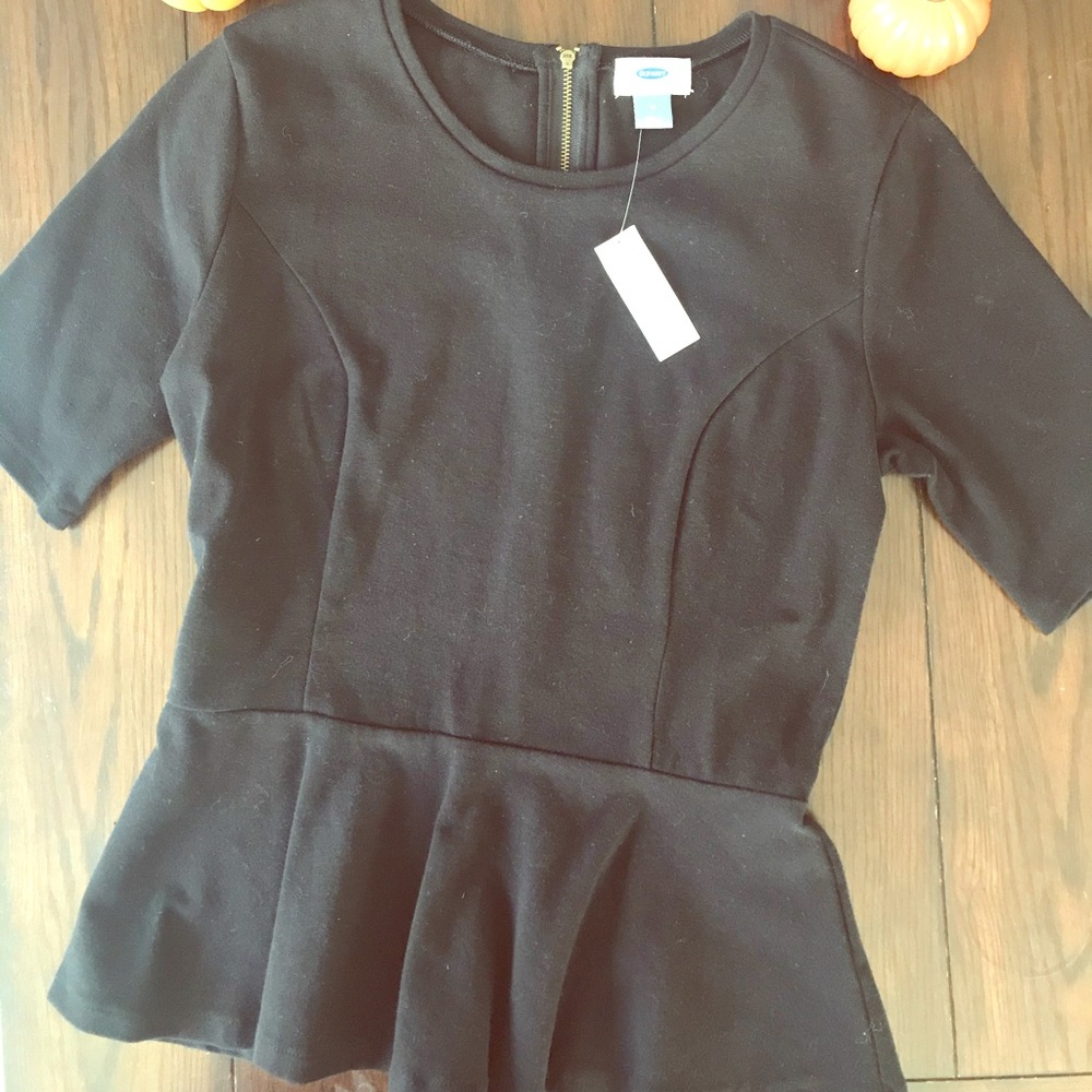 Black Peplum Top